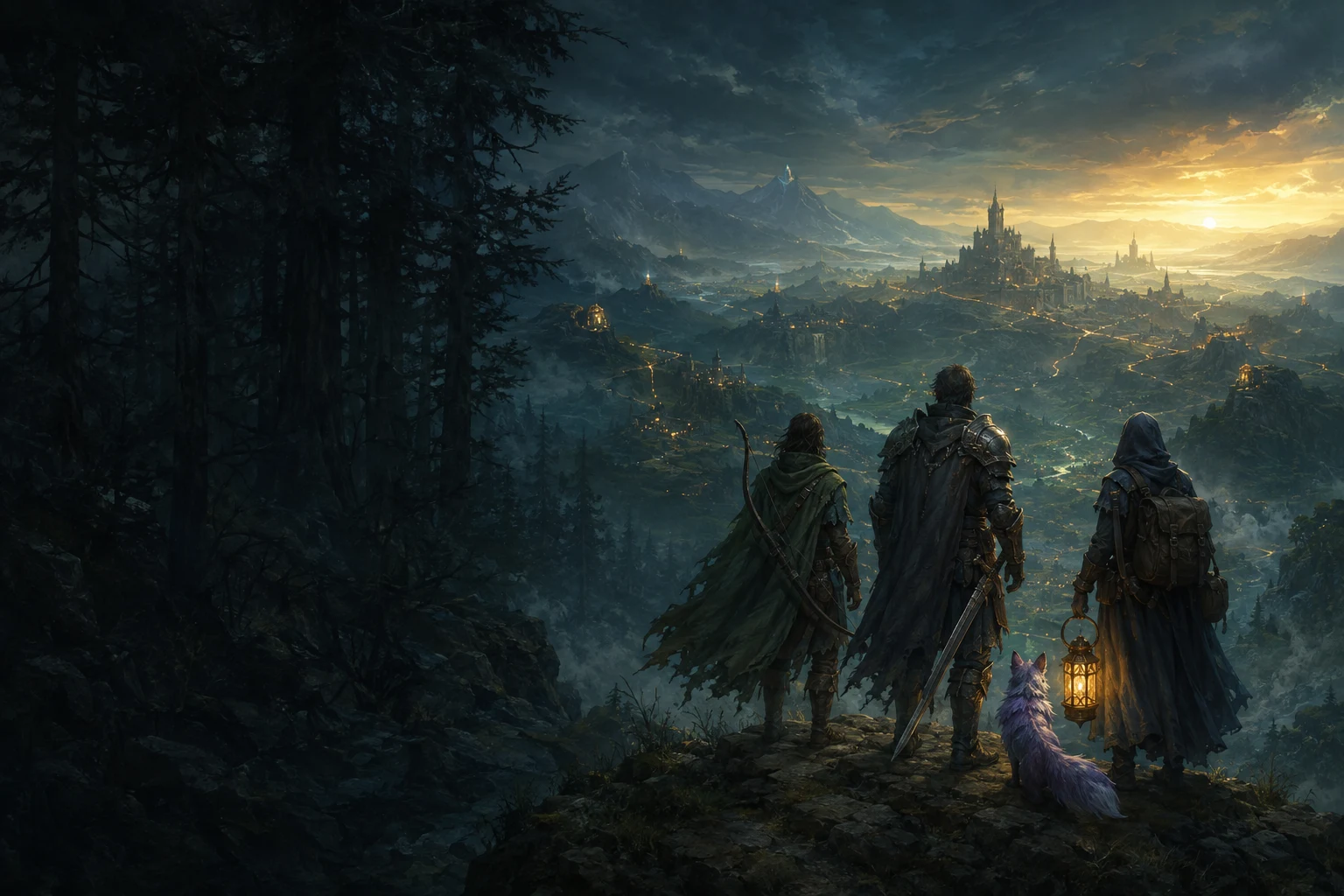 Fantasy illustration of Claimants overlooking Fractara’s frontier